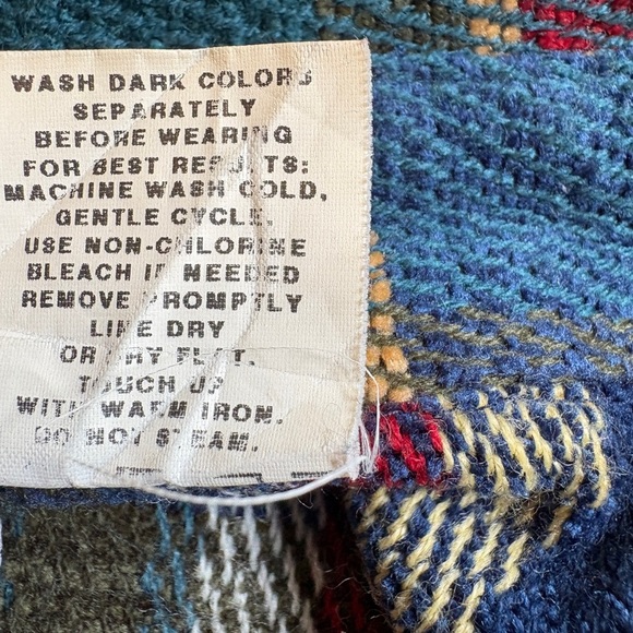 Koret Thick Blue Checked vintage Plaid long sleeve Button Down Shirt woman Small - Picture 8 of 10